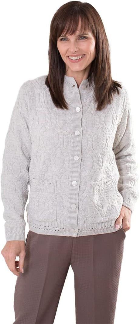 Fashion Friendly Ladies Cardigan Beige Extra Large (22/24)