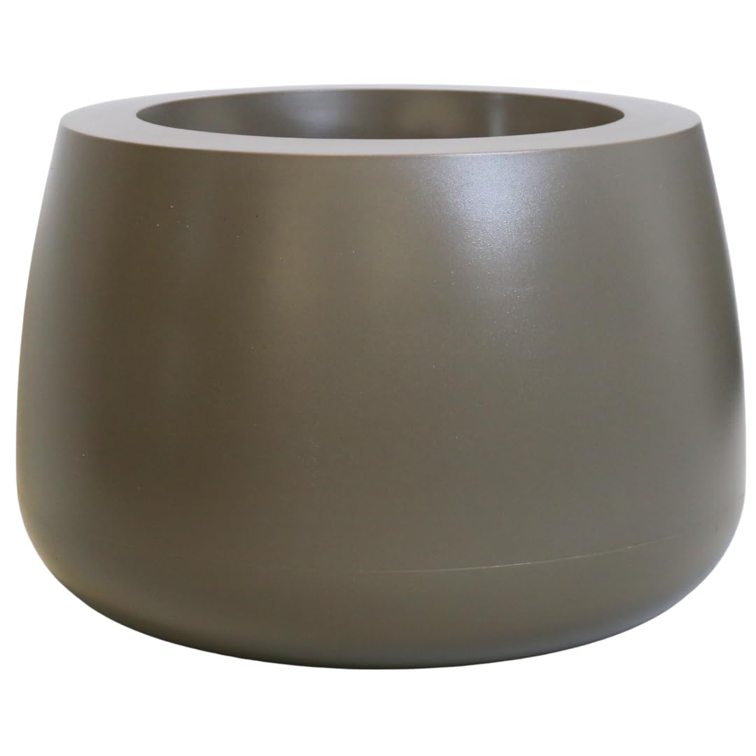 Trifibre | Hardwick Roto Moulded 57.5cm Heavy Duty Outdoor Planters (Clay) | 44L Large Plastic Plant Pot | Frost Proof & UV Resistant | Lightweight Outdoor Planter for Gardens, and Patios