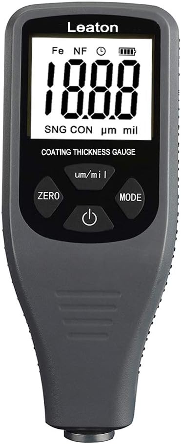 Coating Thickness Gauge, Automotive Accident Tester for Fe/NFe, Professional Industrial Coating Meter Digital Handheld for Car Automotive, Measuring Range: 0-1300um / 51.2mils Accuracy: ±(2.5%+1um)