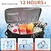 48 Cans Beach Cooler Bags, Large Collapsible Leakproof Soft Camping Coolers, Portable Insulated Beach Cooler Bags with Heavy-Duty Handles for Picnic, Beach, Camping，Black