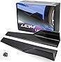 iJDMTOY Left/Right Black Carbon Fiber PP Universal Rear Side Skirt Winglets Diffusers Compatible with Car Truck SUV