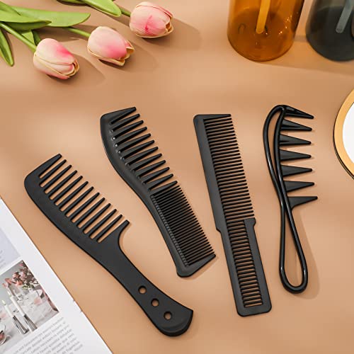 Foto von umorismo Kamm Kit 4 Stück Styling Kamm für Männer und Frauen Grober Kamm, breiter Zahnkamm, Präzisionskamm und Doppelkanten Strähnenkamm für Locken Profi Friseur Kamm Antistatischer