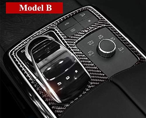 Carbon Fiber Center Console Gear Box Trim Cover for Mercedes-Benz GLE W166 Coupe C292 2015-2019 (Model B)