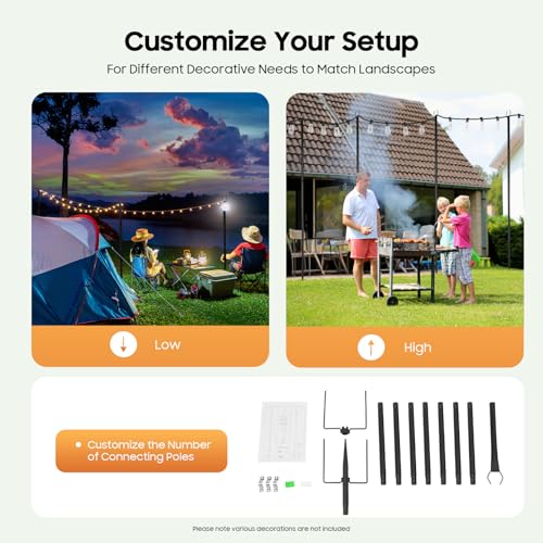Guirlande lumineuse extérieure 3m robuste à support en U rigide