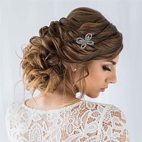 Image of Young & Forever Gift Special Fashion Celestial Stars Flower Butterfly Gold Plated Crystal Barrette Hair Clip /Pin Hair Accessories for women