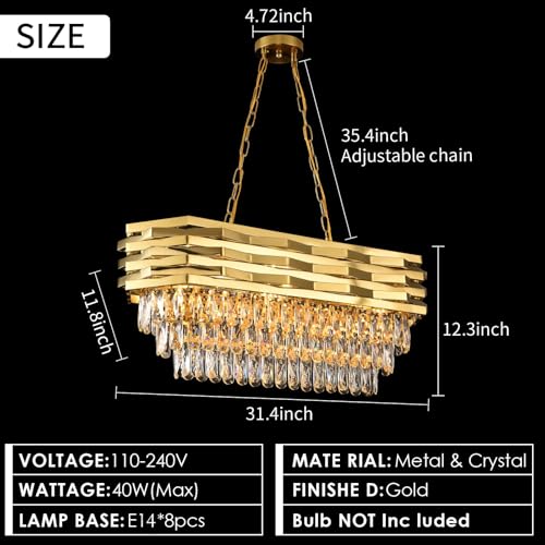 Lustre en cristal E14 pour une atmosphère douce et chaleureuse - 6