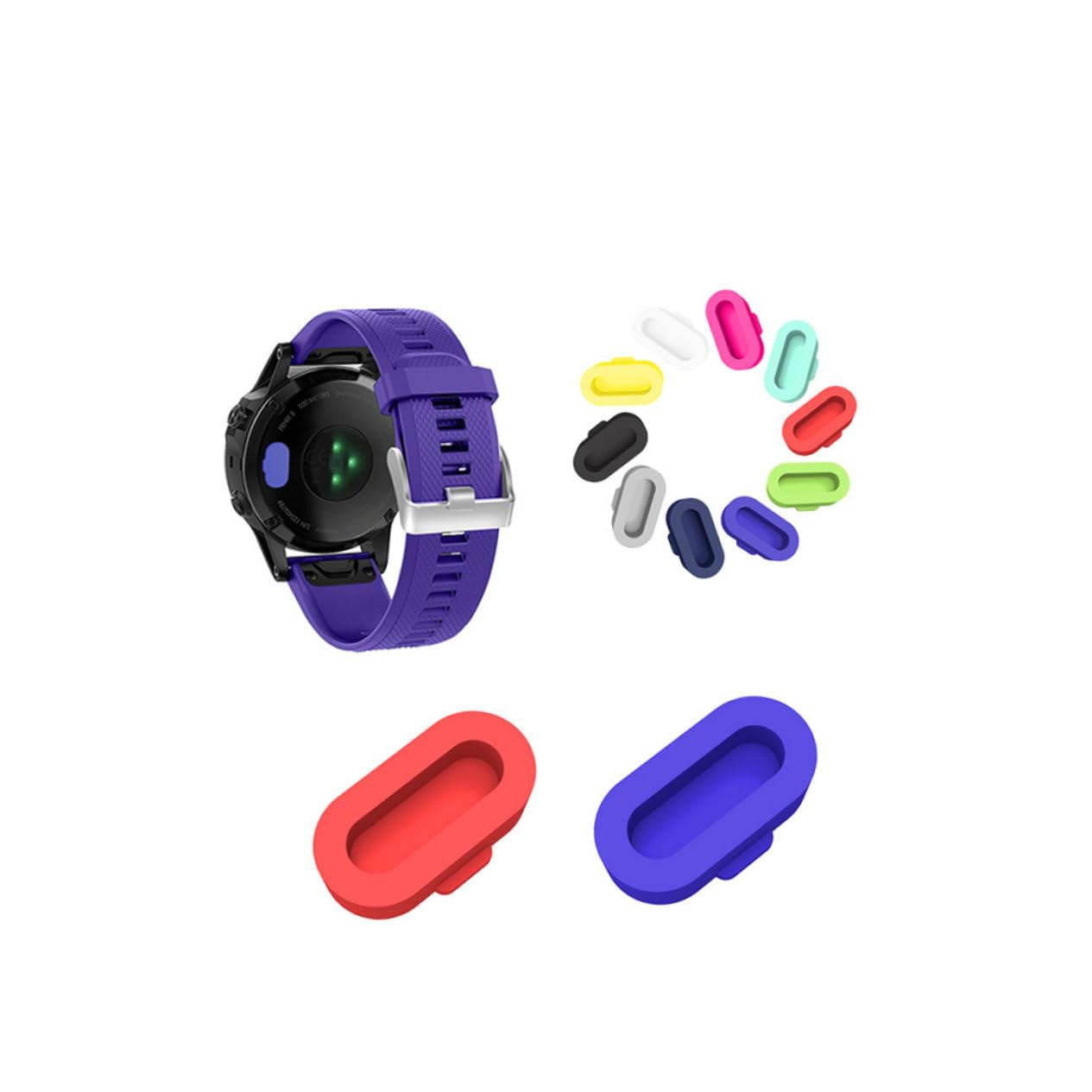 POPETPOP 10pcs Dust Plug Set Outdoor Plug Cover for Watch Charger Outlet Block Silicone Dust Caps for Light