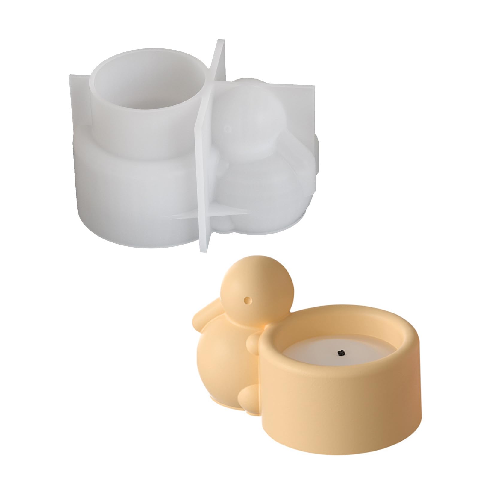 NEWFT Rabbits Candle Cup Mold Eggs Holder Silicone Texture Perfect for Handmade Enthusiasts Present and Family Activitie
