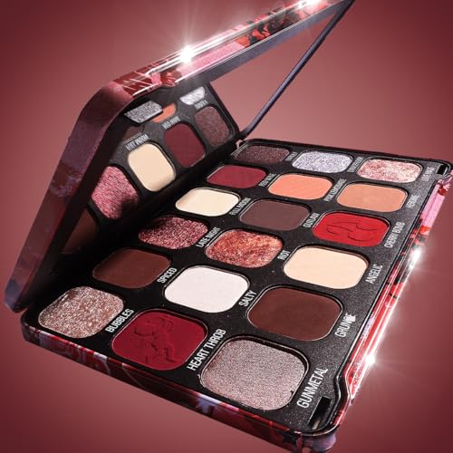 Image of Makeup Revolution Forever Flawless Palette Cherry Rebel Red - Bold Reds & Pinks - Intense Pigmentation & Blendability