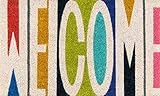 Novogratz by Momeni Aloha Collection Welcome Doormat, Multi, 1'6' x 2'6', Multicolor, 1'-6' x 2'-6'