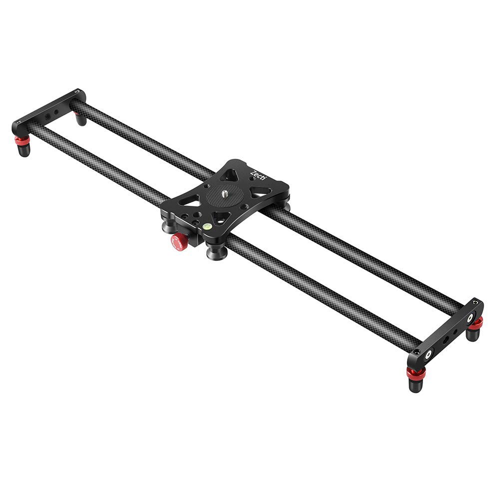 Zecti Kamera Slider, Slider Carbonfaser Kameraschiene/Videoschiene Rail Video Slider zur Stabilisierung Foto Video Filmemachen DSLR-Kamera wie die Nikon Canon (60cm)