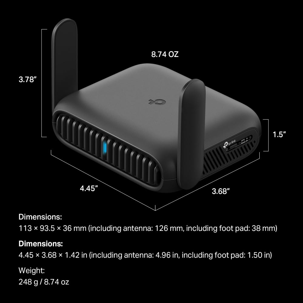 TP-Link TL-WR3602BE Wi-Fi 7 router podróżny, BE3600 Dual-Band WLAN, 2,5 Gb/s WAN, Gigabit LAN, USB 3.0, 7 trybów, OpenVPN/WireGuard, zasilanie powerbankiem, WPA3