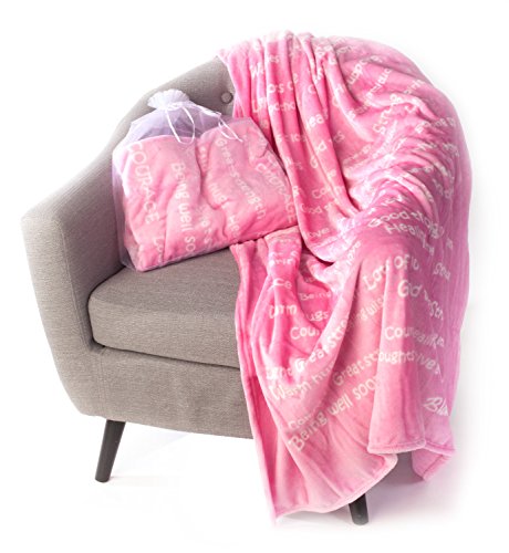 BlankieGram Healing Thoughts Blanket The Ultimate Healing Gift (Pink)