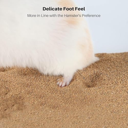 Image of BUCATSTATE Hamster Bath Sand with Pour Spout Large Pack, 13.2LB Desert Bath Sand | No-Dust Potty Litter Calcium-Free Sand for Hamster Chinchillas Gerbil Mice Degu or Other Small Pets (2Pack-Fine Sand)