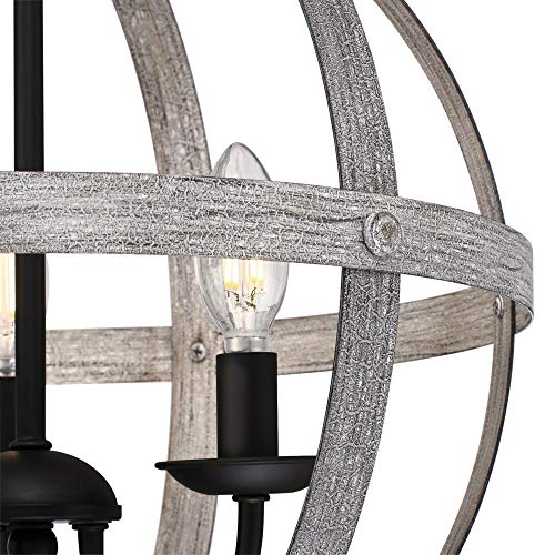 Image of Westinghouse 6110400 Stella Mira Three-Light Pendant, Antique Ash