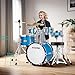 AODSK Drum Sets 5-Piece for Beginners, 14 inch Full Size Complete Drum Kit with Adjustable Throne, Cymbal, Hi-Hat, Pedal & Drumstick