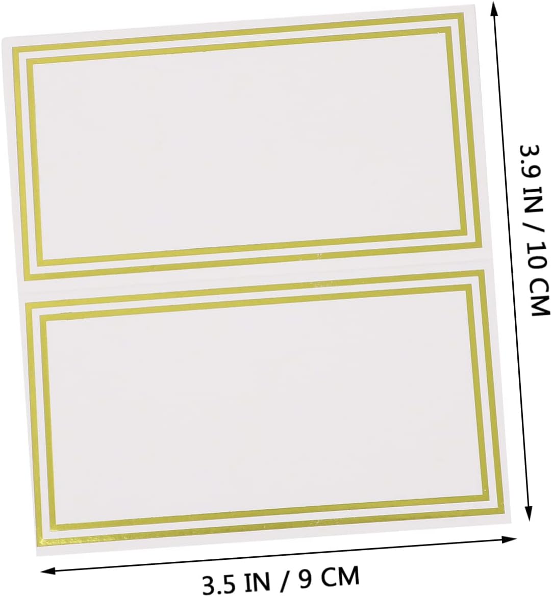 Operitacx 180pcs Bronzing Design Place Cards Elegant Table Tent Seating Name Cards for Weddings Dinners and Events Smooth Writing Surface Thick Classic Style