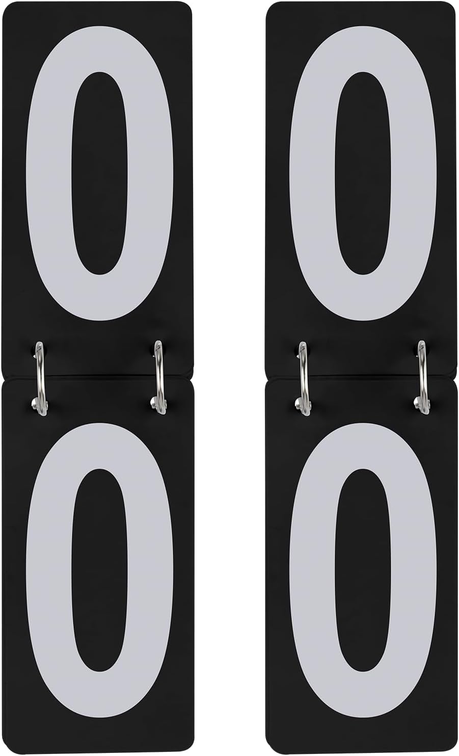 TopTie 2 Sets Tennis Score Keeper Visible 0-9 Double Sides Flip Scoreboard Numbers-Black-2.5 x 5 Inch