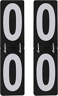 2 Sets Tennis Score Keeper Visible 0-9 Double Sides Flip Scoreboard Numbers-Black-2.5 x 5 Inch