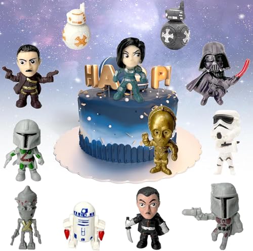YISKY Decoración de Pastel, 14pcs Decoración de Tarta, Acción Juguetes Modelo Muñecas, Doll Figure Modelo, Guerra De Las Galaxias Figuras de Acción Juguete set