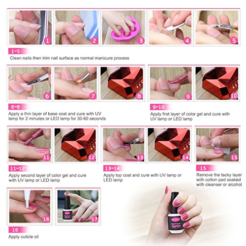 CLAVUZ Gel Polish Soak Off UV Nude Gel Nail Polish Set New Starter Kits Nail Art Manicure Nail Lacquers 6pcs (L001)
