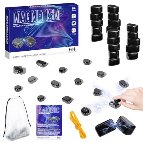 Generisch Magnetspiel Magnetisches Schachspiel Tischspiele Tragbares Schach Magnetisch Magnetisches Spiel für Erwachsene Partyzubehör für Familientreffen (20B)