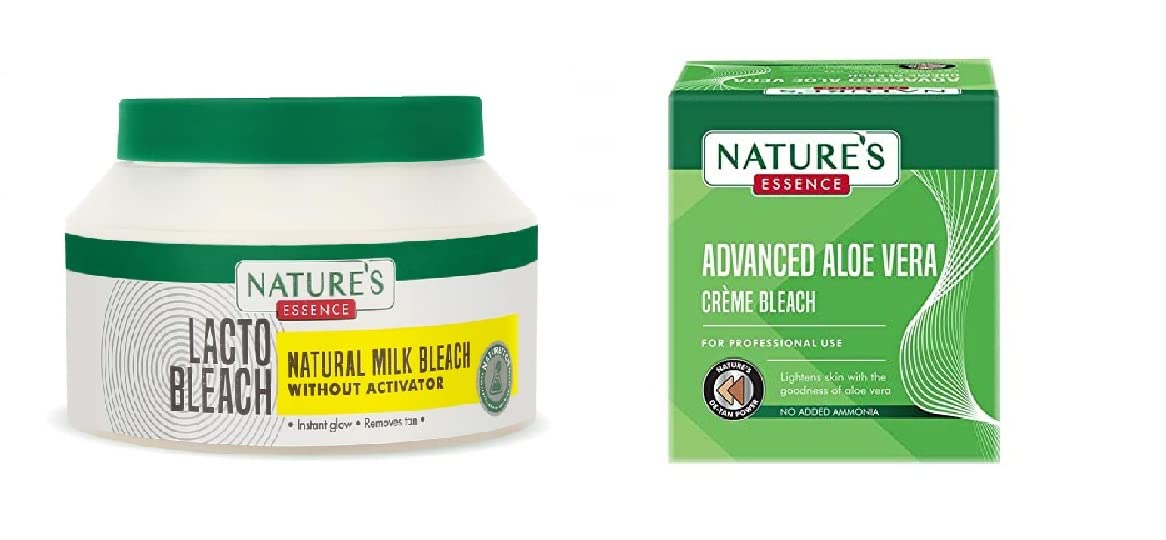 Lacto Bleach 100ml & Advanced Aloe Vera Crème Bleach 210g for