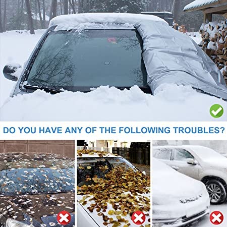Housse Pare-brise Hiver Pour Renault Arkana Captur Clio - Protection Gel, Neige, Feuilles - Tissu Oxford, 6 Sangles De Fixation - 6