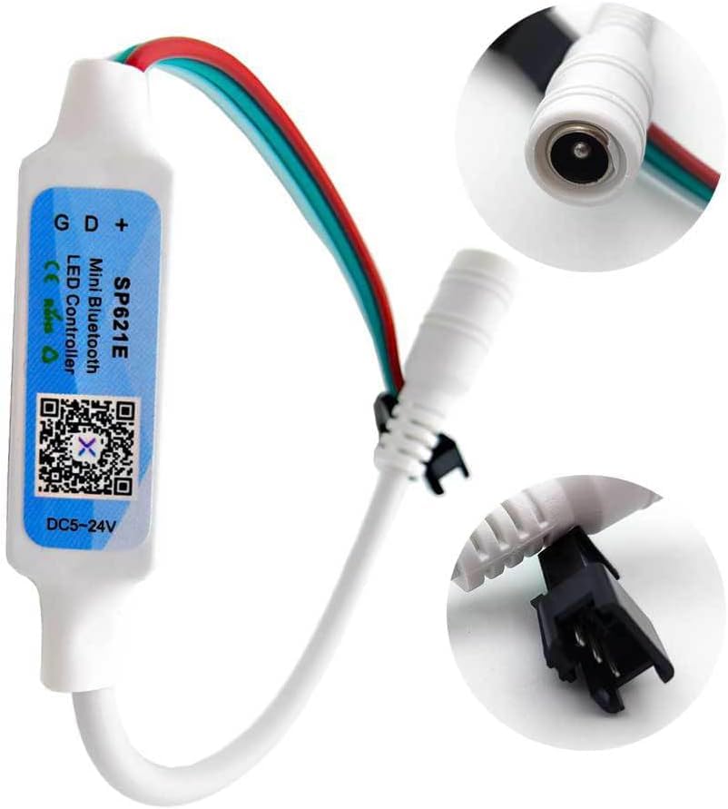 DC5-24V SP621E Mini Bluetooth LED Controller APP Control for WS2811 WS2812B SK6812 Pixels Dream Color LED Strip - Image 4