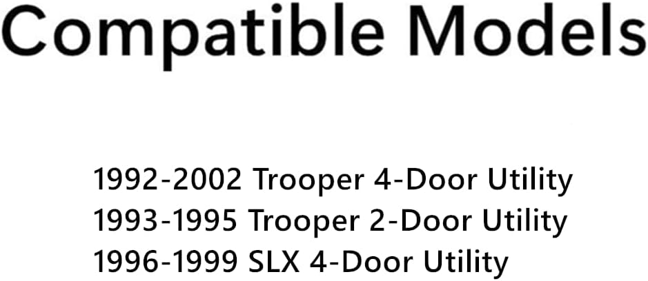 Driver Left Side Front Door Window Compatible with Isuzu Trooper 1992-2002 Models/ Compatible with Acura SLX 1996-1999 Models