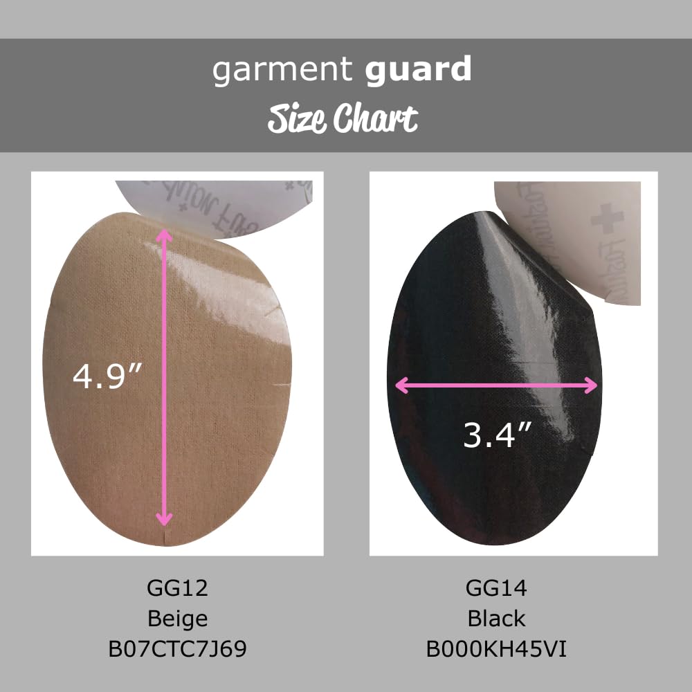 Fashion First Aid Garment Guard: The Original Disposable Cotton Underarm Sweat Pads for Women and Men, USA-Made Adhesive Armpit Sweat Pads for Stain and Odor Protection, Unisex, 10-Pair Pack (Beige)