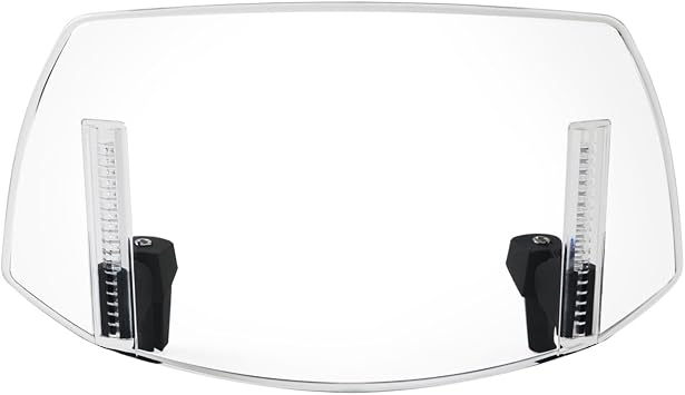 PACEWALKER Universal Motorcycle Windshield Extension Motorcycle Wind Deflector Adjustable Clip-on Windscreen Visor Fit for Most Motorcycle Scooter Dirt Bikes Transparent