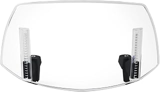 PACEWALKER Universal Motorcycle Windshield Extension Motorcycle Wind Deflector Adjustable Clip-on Windscreen Visor Fit for Most Motorcycle Scooter Dirt Bikes (Transparent)