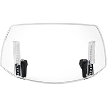 Universal Motorcycle Windshield Extension Motorcycle Wind Deflector Adjustable Clip-on Windscreen Visor Fit for Most Motorcycle Scooter Dirt Bikes (Transparent)