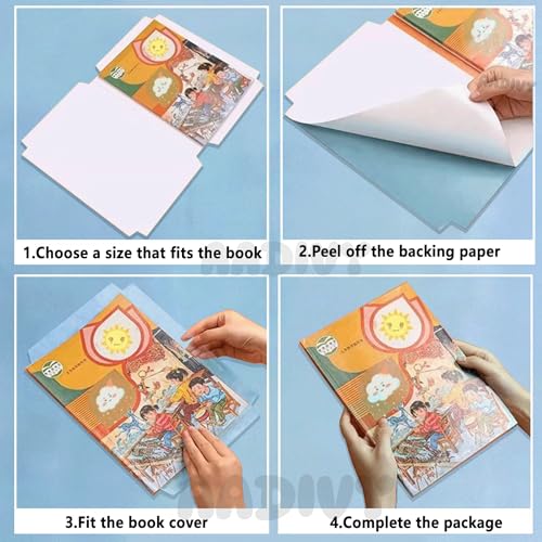 Image of 30 Sheets Medium Size Book Binding Cover Self Adhesive Waterproof Binding Film for School & Office Textbook Protective Diamond Pattern (43x30 Cm)