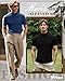 Ficerd 3 Pack Men's Mock Neck T Shirts, Cotton Short Sleeve Turtleneck Tee Shirts Slim Fit Casual Basic Solid Undershirt Tops(Haze Blue, Dark Purple, Black,Medium)