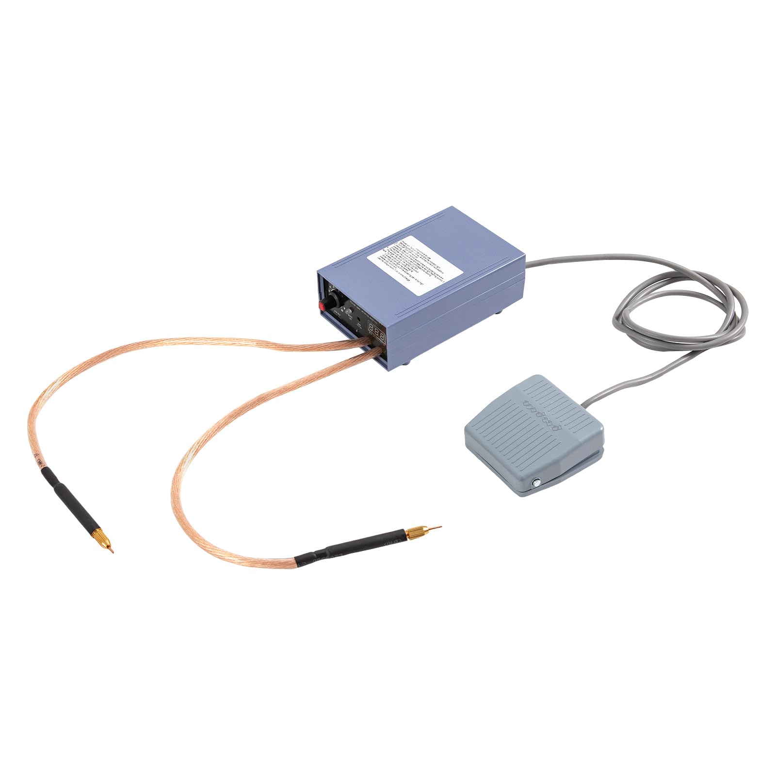 Soldadora por puntos, 5000 W, 4000 mAh, batería, equipo de soldadura por puntos con pedal de pie, potencia de 10 niveles, ajustable, portátil