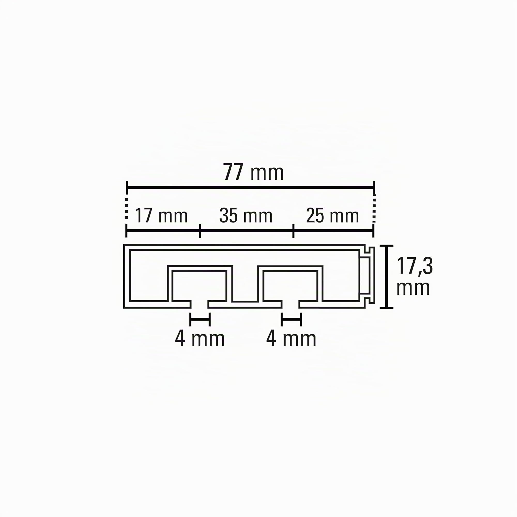 GARDINIA Aste per tende, Set completo con 2 binari di scorrimento, incl. materiale di fissaggio, 2 x 120 cm, bianco
