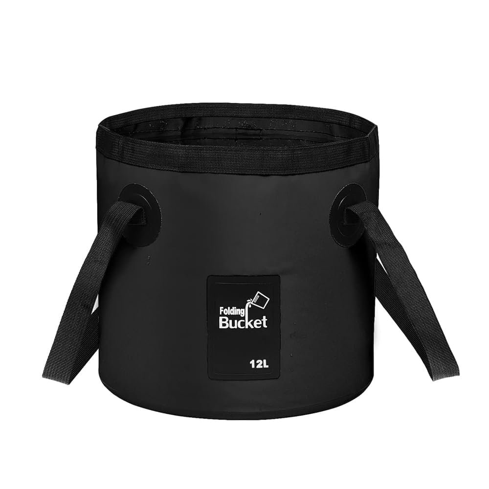 Namvo 12L Folding Water Bucket Outdoor Sports Lightweight Portable Collapsible Bucket For Camping Traveling Picnic Hiking Fishing Boating