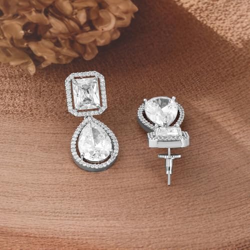 Image of Rubans Demi Fine Stainless Steel Stud Earrings Daily Gift for Women & Girls