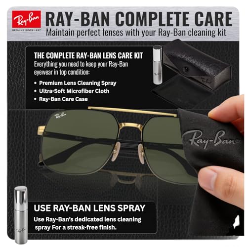 Image of Ray-Ban RB3699 Square Shaped Sunglasses for Men & Women with Official RAYBAN Eyewear Kit