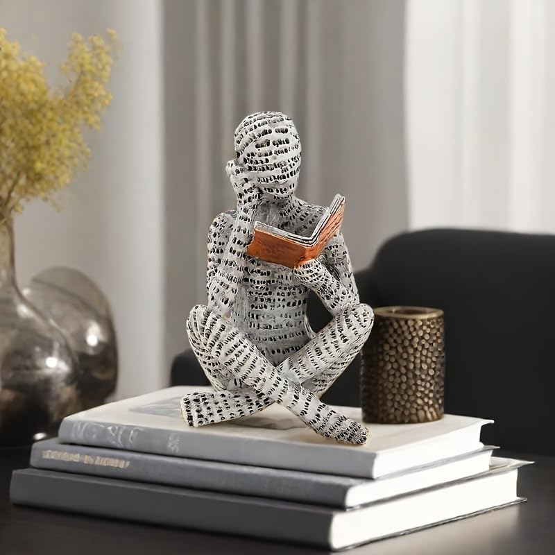 Modern Abstract Reading Figure Unique Home Decor for Bedroom Desk Office for Friends
