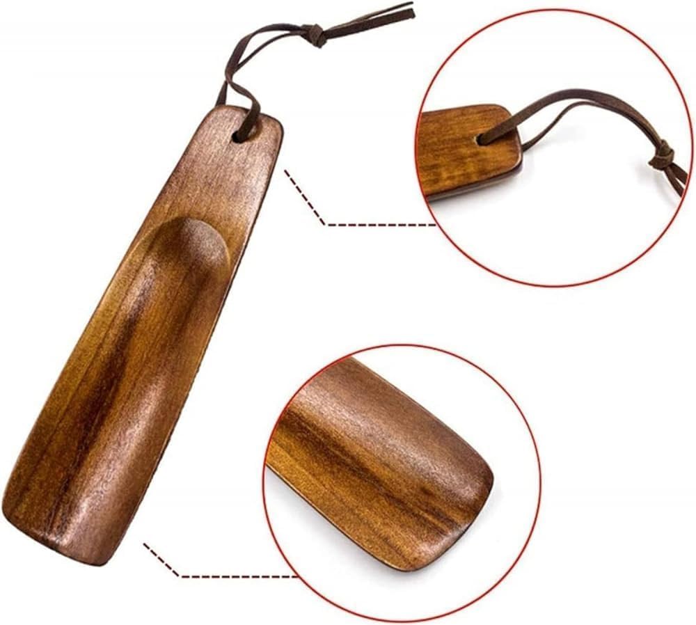 Calzador de madera, calzador de madera, calzador de mango largo para hombre