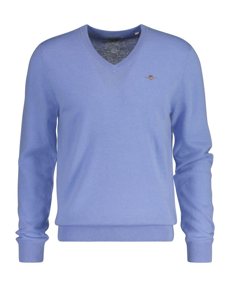 GANT Extrafine Lambswool V-Neck, Clear Sky, XXL