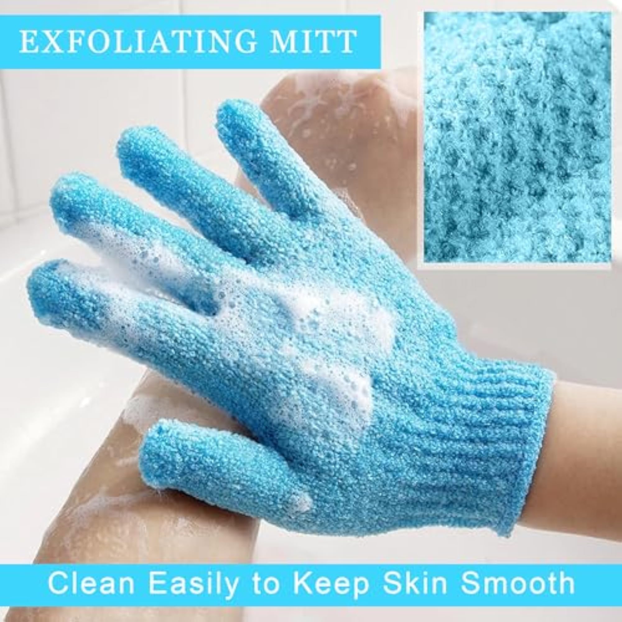 Deep Cleansing Exfoliating Gloves, Body Scrub Mitts