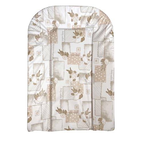 LOOPING | Matelas à Langer Bébé | PVC Imperméable | 70 x 46 cm | Confort Mousse | Nettoyage Facile | Fabriqué en France | Motif Lapinou