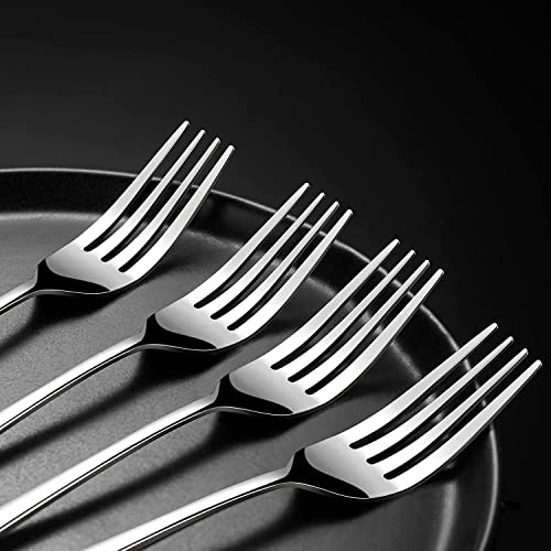 4 Stainless Steel Forks - 18cm, Dishwasher Safe, Lightweight Perfect for Dinners, Lunches, Cakes and Deserts Spoons, Silver - Image 5