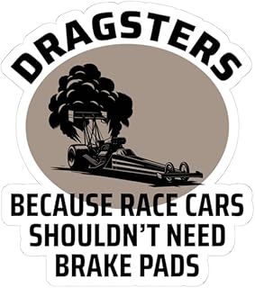 Dragster Drag Racing Sticker Vinyl - Top Fuel & Quarter Mile Decal for Drag Strip Fans