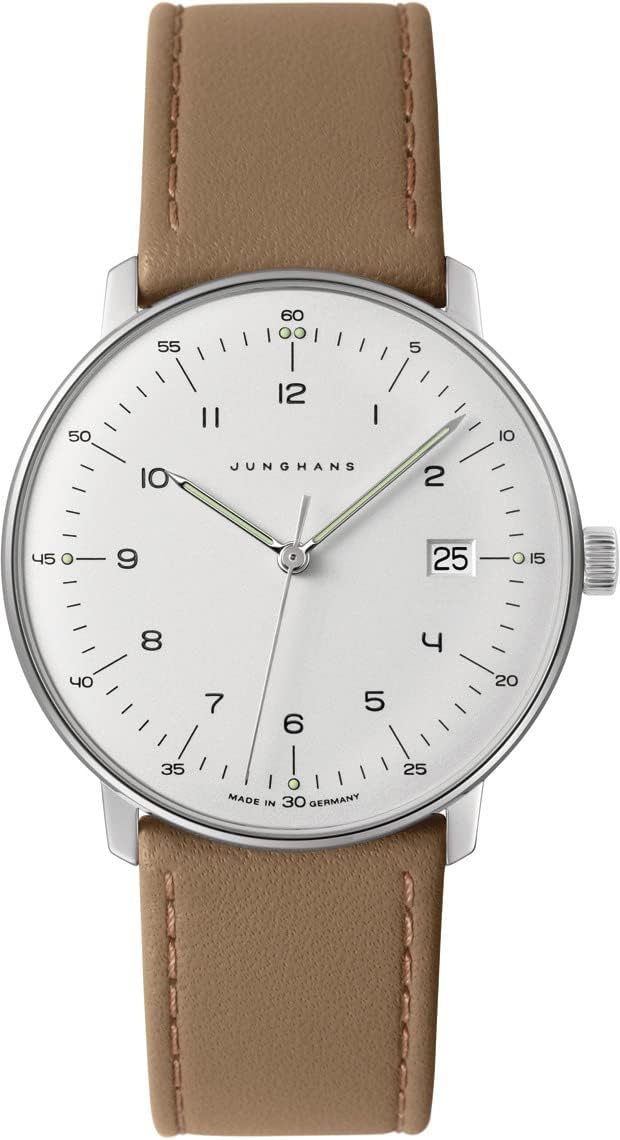 JUNGHANS Max Bill 41/4562.02 Men's Watch Beige with Sapphire Glass, silver, Classic