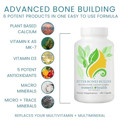 Better Bones Builder - 32-in-1 Calcium Supplements for Women, 300mg Calcium with Vitamin A, C, D3, K, and 300mg Magnesium, Zinc Selenium & Trace Minerals for Bone Strength - 180 Count (30 Days Supply) - Image 2